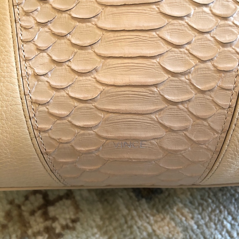 Vince Python Embossed Leather Hobo - Euc - image 6